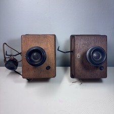 Antique Telephone Boxes Western Electric Company American Bell Company Lot Of 2