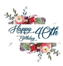 Happy 40th Birthday Guest Book (Hardcover): Memory book, guest book, birthday an