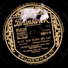 CHARLIE BARNET & HIS ORCHESTRA Flat Top Flips his Lid/West End Blues 78rpm X1904
