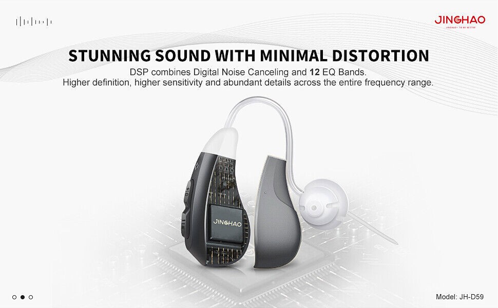JINGHAO Digital Hearing Amplifier Noise Reduction,Charging Case,Chargeable