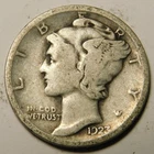 1923 P Mercury Dime 90% Silver G-VG  "Actual Coin Pictured- Not Cleaned"