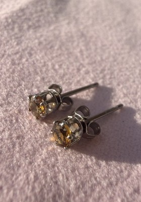Yellow/orange tourmaline earrings