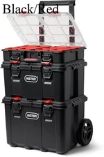 Keter Stack-n-Roll Modular Tools Organizer for Garage Storage and DIY