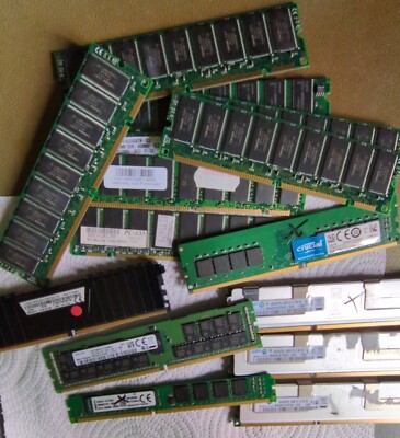 Job Lot x14 Mixed DDR DDR3 DDR4 RAM Memory Desktop Server Modules Sticks  FAULTY UK