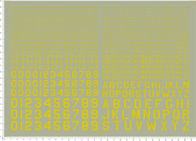black decals US ARMY font Letter number for different scales model kits 64010