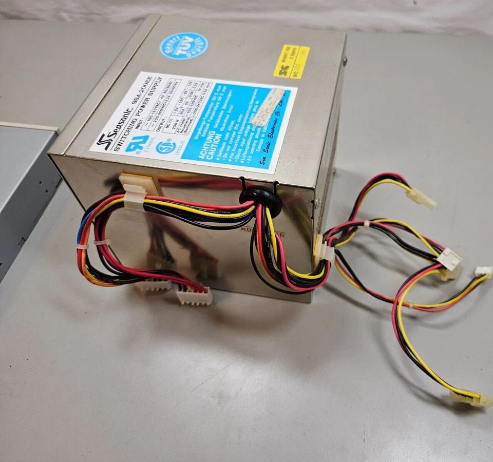 Vintage Seasonic SSA-200EE 200W AT AUX Modex FDD Desktop Power Supply - Tested - Image 3 of 3