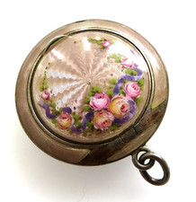 RAR! Jugendstil Meyle & Mayer 935 Silber Anhänger/ Medaillon transluzide Emaille