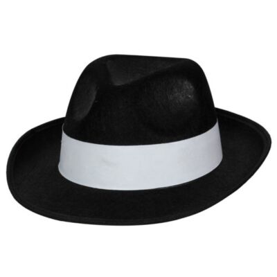 10 X ADULTE NOIR AL CAPONE GANGSTER MAFIA TRILBY FEDORA CHAPEAUX
