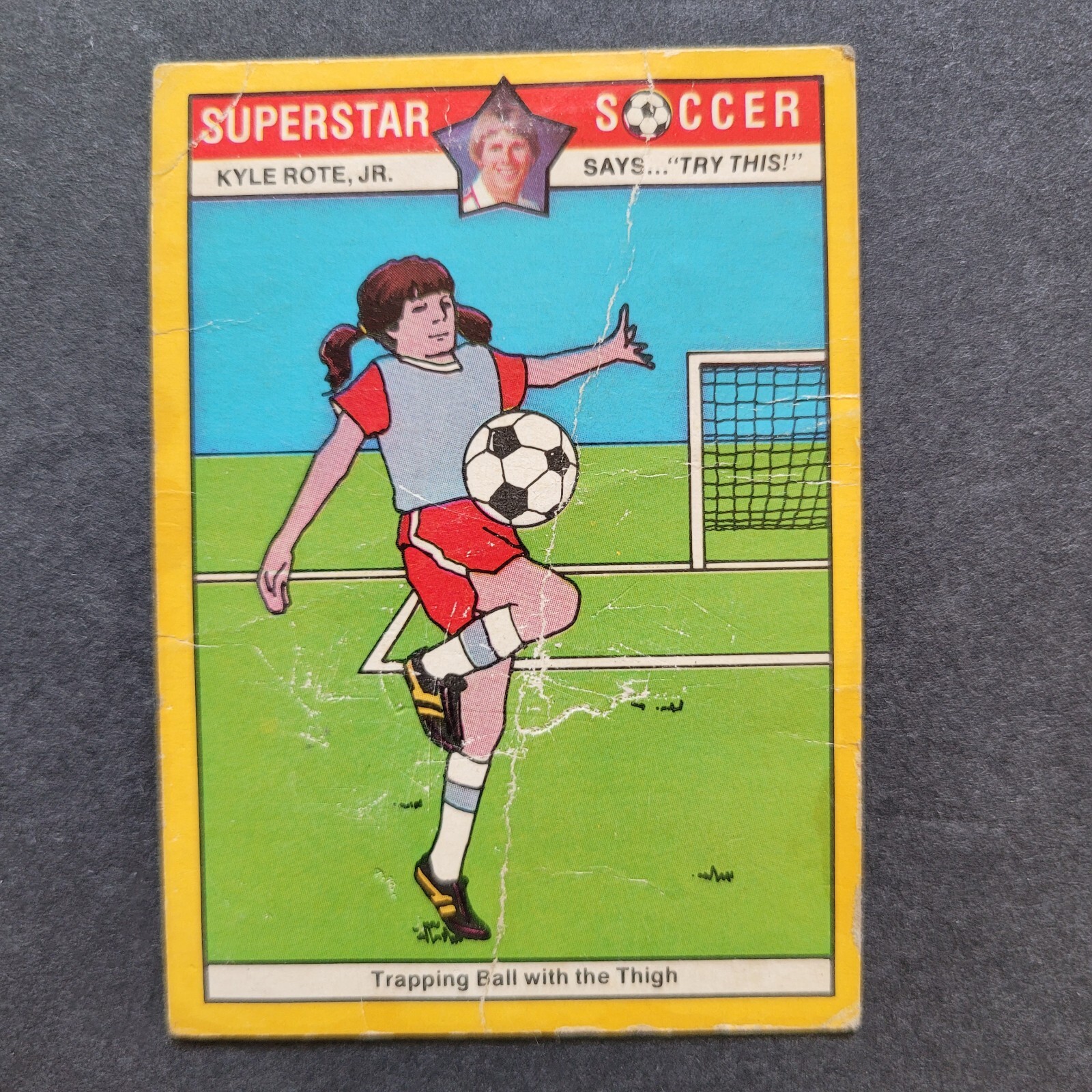 Early Soccer Card #28 of 50 with female athlete 1976 Kilpatrick's KYLE ROTE SAYS
