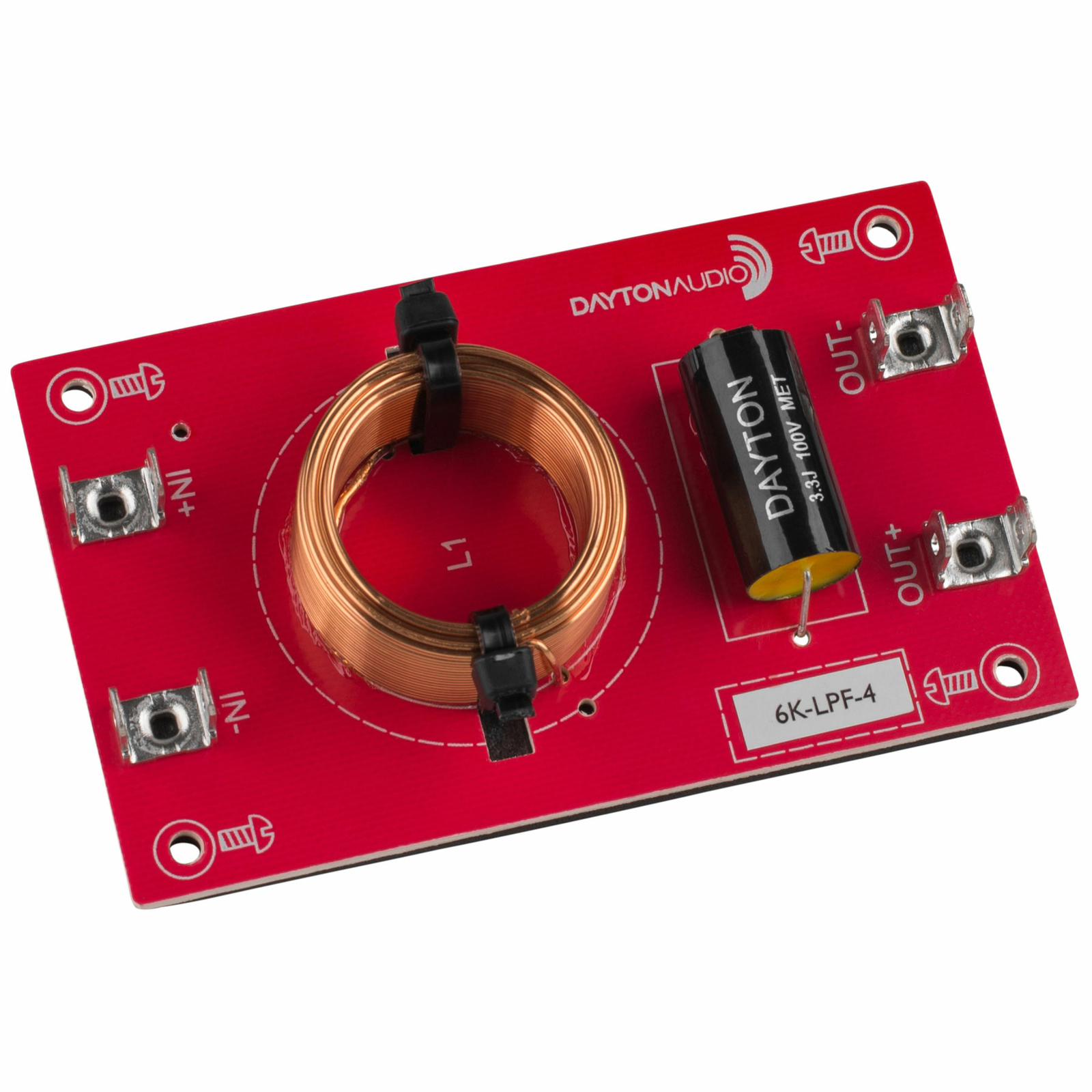 Dayton Audio 6k-LPF-4 Low Pass Speaker Crossover 6,000 Hz 12 dB/Octave