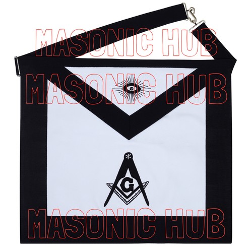 Handcrafted Lambskin Masonic Master Mason Funeral Apron For Freemasonary - Picture 2 of 5