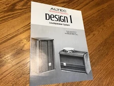ALTEC   Design I  Loudspeaker    ad flyer