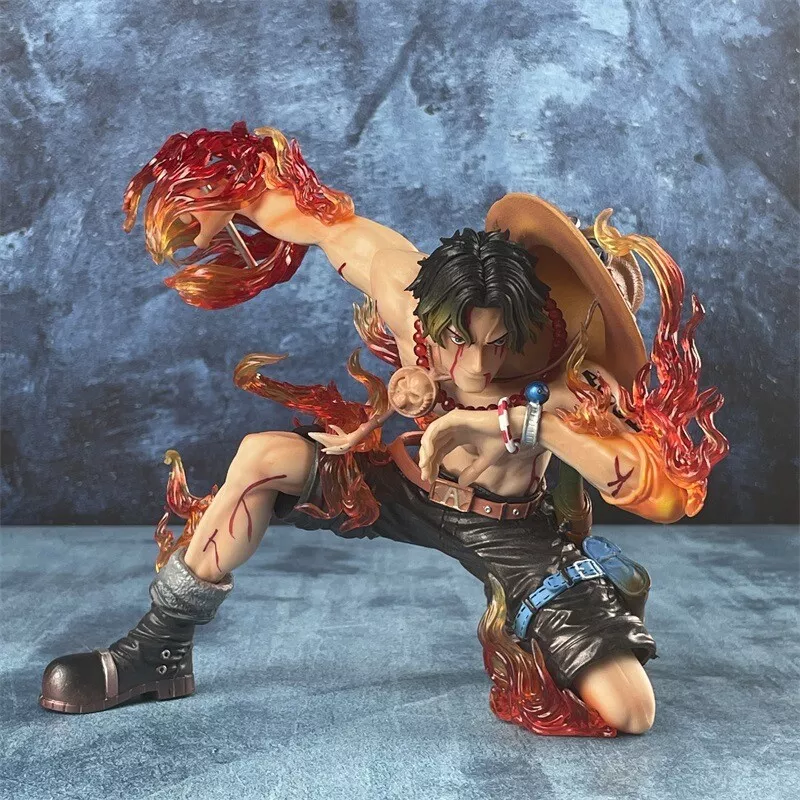 Anime One Piece Action Figurine The Top War Portgas D Ace Figure Flame  Model Toy