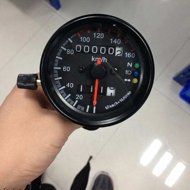 Retroiluminación LED Doble Odómetro Doble Velocímetro Medidor Para Harley Foto 3 de 4