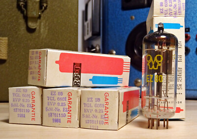 Konvolut 5x Röhre RFT EZ80 ungebraucht / NOS