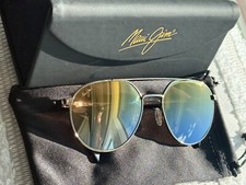 Maui Jim Waterfront MJ 830 16 Gold Metal Frame  HCL Bronze Polarized Lenses