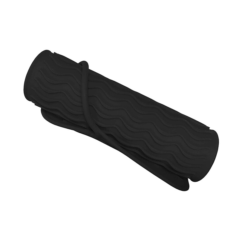 Black Silicone Heat Resistant Travel Mat, Heat Pad for Hair