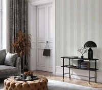 Vliestapete Blockstreifen Textilstruktur Grau Creme Glitzer 34412 (4,67€/1Qm)