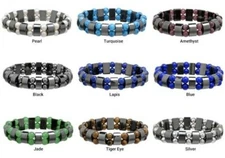 Magnetic Hematite Healing Stretchable Bracelet 2 Line Hematite Therapy Bracelet