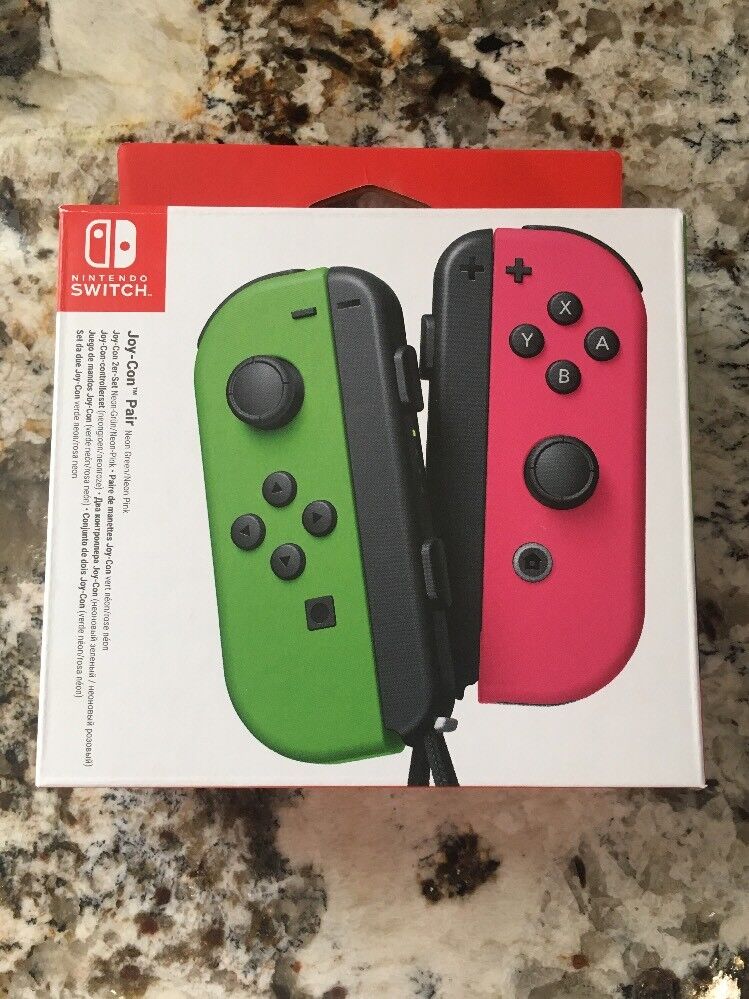 Nintendo Switch Joy-Con Pair, Neon Pink and Neon Green