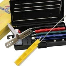 Professional Knife Sharpener Kitchen Sharpening System Fix-angle + 5 Stone Kit