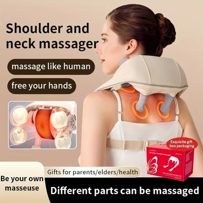 Electric Heat Neck Massage Shawl Shiatsu Kneading Cervical Spine Massager