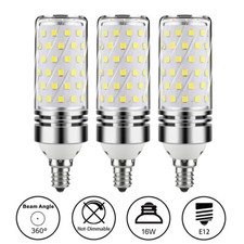 16W E12 LED Corn Bulb Light 6000K Candelabra ...