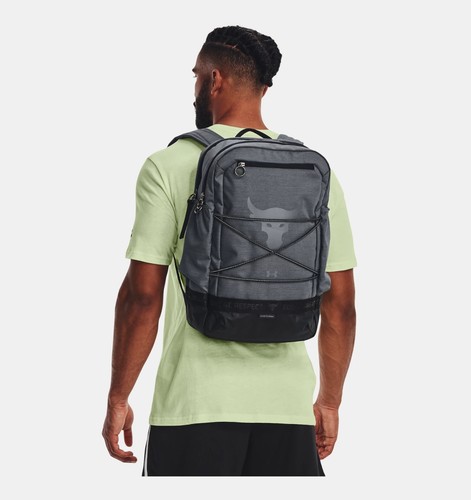 Under Armour UA Project Rock Brahma Backpack Training Bag Gray Black 1372291 NWT - Picture 7 of 9
