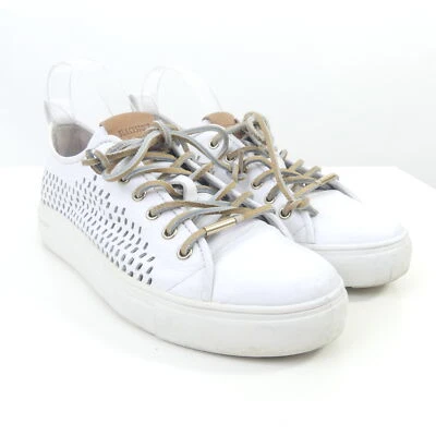 BLACKSTONE Sneaker Schuhe Lochmuster Leder Weiß Gr. 38 - Bild 1 von 4