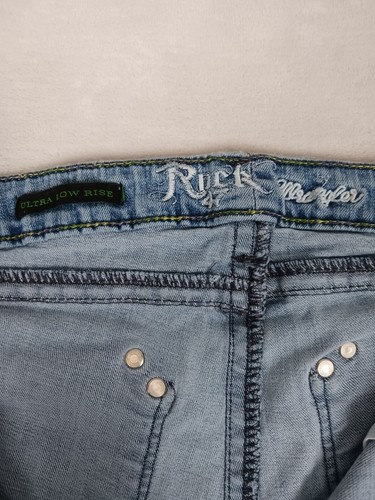 Jeans donna Wrangler Rock 47 34x34 (37x33) ricamo vita ultra bassa bootcut - Foto 9 di 10