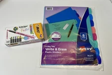 Avery Plastic Page Dividers & 12 Pack Bic Pastel Highlighters