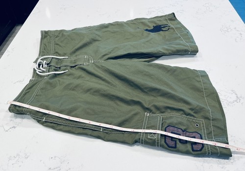 Ralph Lauren Polo Swim Trunks Youth XL 18-20 Blue Big Pony #3 Army Green Shorts - Picture 8 of 9