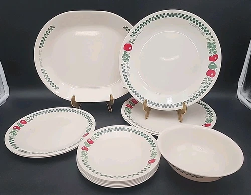 13 Pc Corelle FARM FRESH DINNERWARE Platter, Dinner, salad, Bread Plates & Bowl