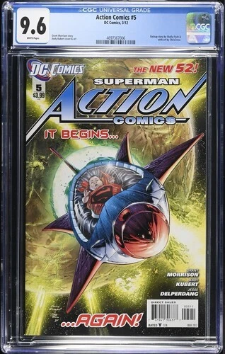 ACTION COMICS #5 (DC: 2012) Kubert Superman CGC 9.6 (NM+) 2nd HIGHEST GRADE