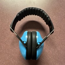 Walkers Shooting Earmuffs Hearing Protection Blue Adjustable Headband kids