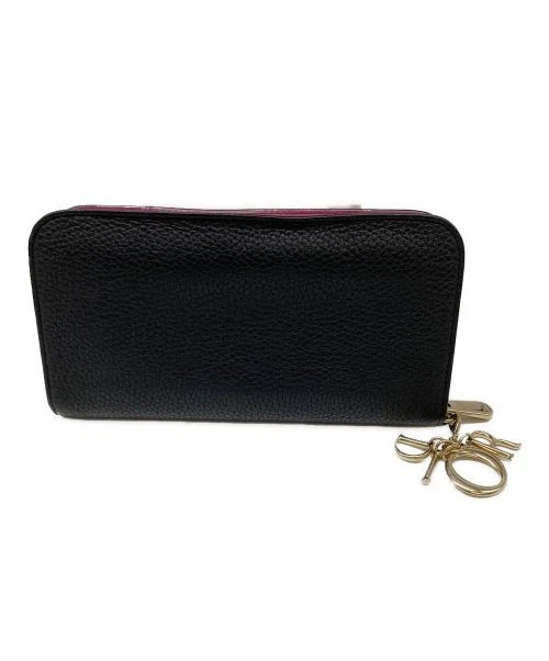Portefeuille long zippé rond Christian Dior