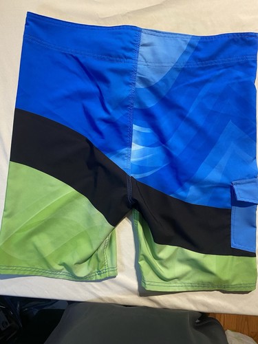 Pipeline Board Shorts Men’s 34 Black Blue Green Surfer Beach Quick Dry Hawai’i - Picture 7 of 9