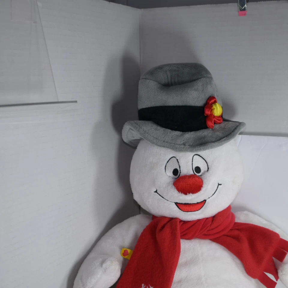 Build a Bear Frosty the snowman with top hat and embroidered red scarf 2013 - Image 2 of 4