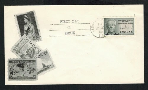 Canada #474, 1967 5¢ Georges Vanier, Unknown cachet FDC