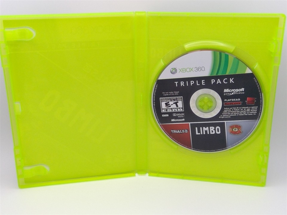 Triple Pack: Limbo, Trials HD and Splosion Man (Xbox 360) Clean Tested ...