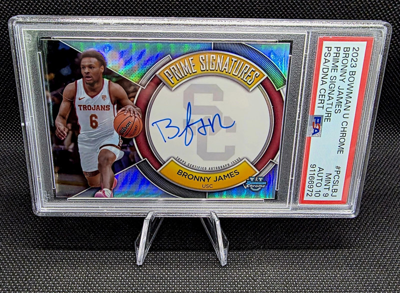 💥Topps 2023-24 Bowman U Chrome Bronny James PCS-LBJ Auto RC /50 PSA 9💥