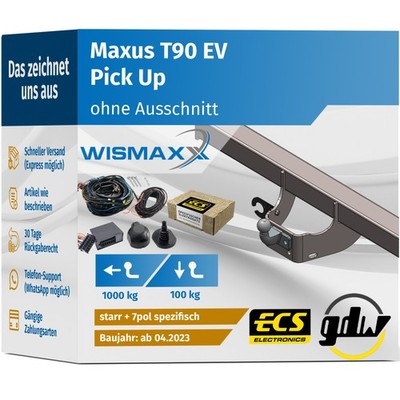 ANHÄNGERKUPPLUNG für Maxus T90 EV ab 23 starr GDW +7pol E-Satz ECS spezifisch