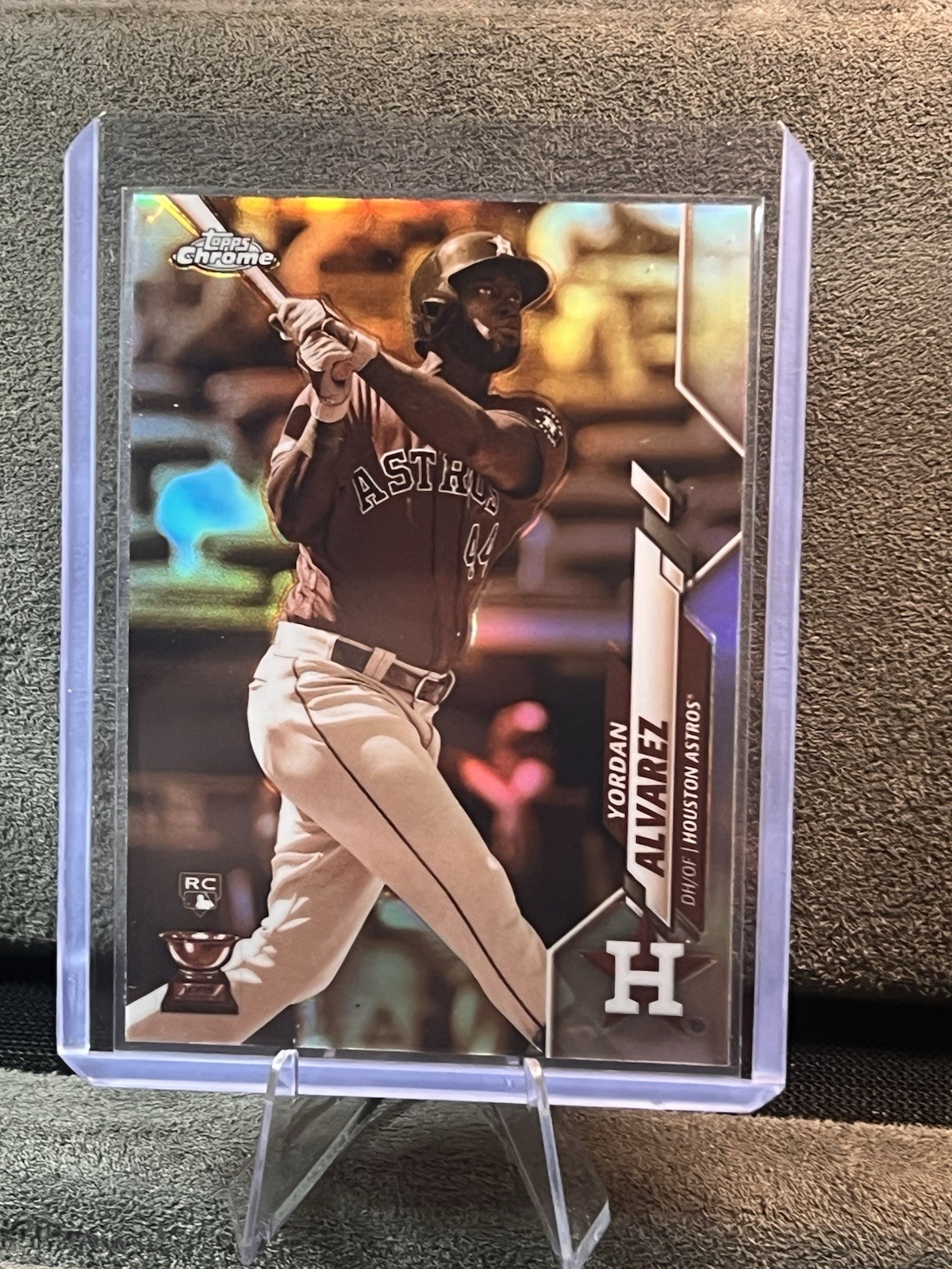 Yordan Alvarez Sepia Refractor 2020 Topps Chrome 200 Houston Astros Rookie Card