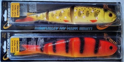 2/ SAVAGE GEAR 25cm/ 10'' 4PLAY LOOSE BODY SHADS. Muskie Pike Lures