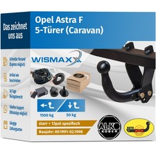 ANHÄNGERKUPPLUNG starr für Opel Astra F Caravan 91-98 +13pol E-Satz AL-KO KOBER