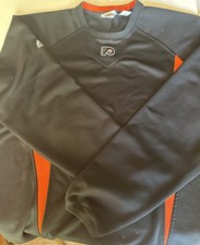 Sweatshirt Pullover Philadelphia Flyers NHL Hockey Therma Base Long Sleeve Black