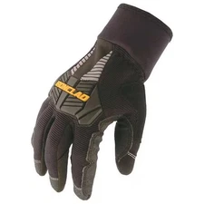 Cold Protection Gloves, Synthetic Leather Palm, Micro Fleece Lining, Black, 2XL