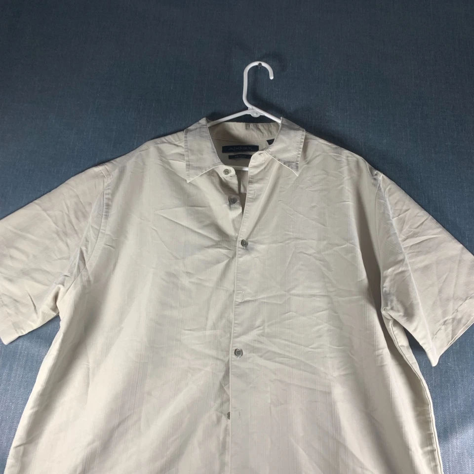 Camisa AXIST Para Hombre Talla XXL Blanca Tacto Seda Cuello Modal Abotonada Informal MB Foto 2 de 4