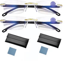 2pcs Noblu Vision Anti-Blue Light Computer Glasses, Lightweight Reading Eyewear