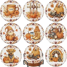 8 Pcs Diamond Art Coasters Kits for 8 4x4in